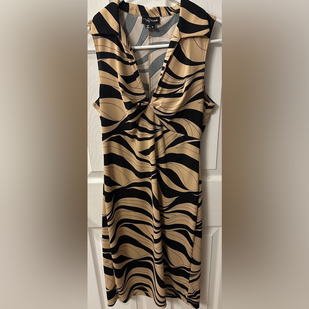 Elegant Black and Tan Women's Dress Brand My Michelle Size Medium